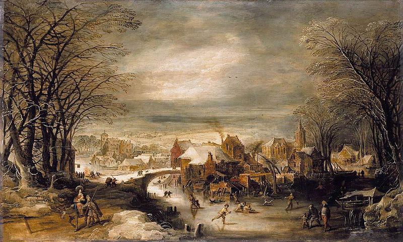 Joos de Momper Winter Landscape with The Flight into Egypt